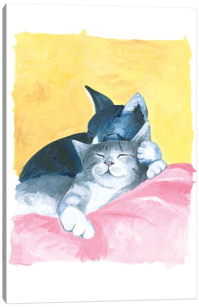 Cat Siesta Canvas Art Print - A Purr-fect Day