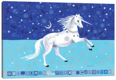 Celestial Unicorn Canvas Art Print - Unicorn Art