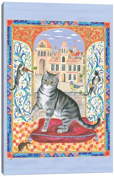 Chaucer's Cat Canvas Art Print - Isabelle Brent