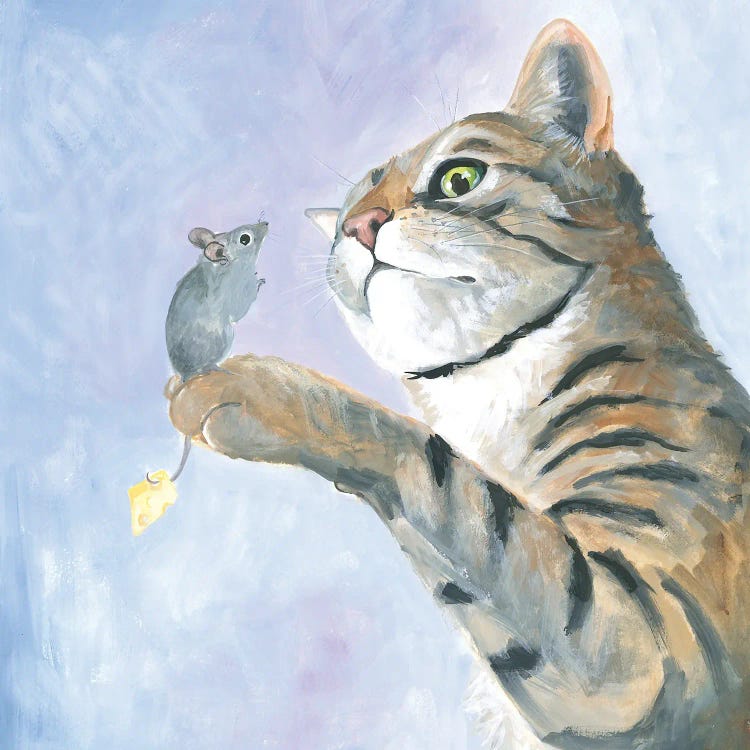 Mouse Painting Cat 