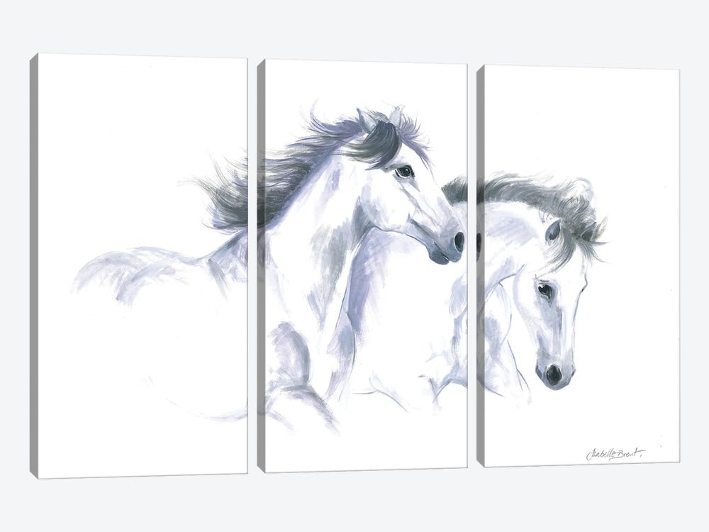 Equine Friends by Isabelle Brent 3-piece Canvas Artwork