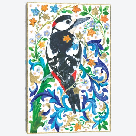 A Greater Spotted Woodpecker Canvas Print #IBR2} by Isabelle Brent Canvas Artwork