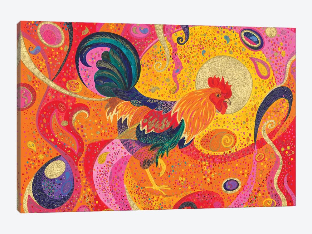 Flamboyant Cockerel by Isabelle Brent 1-piece Canvas Artwork