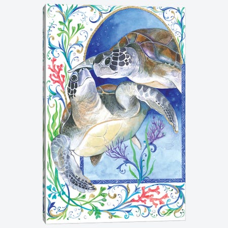 Florentine Sea Turtles Canvas Print #IBR34} by Isabelle Brent Art Print