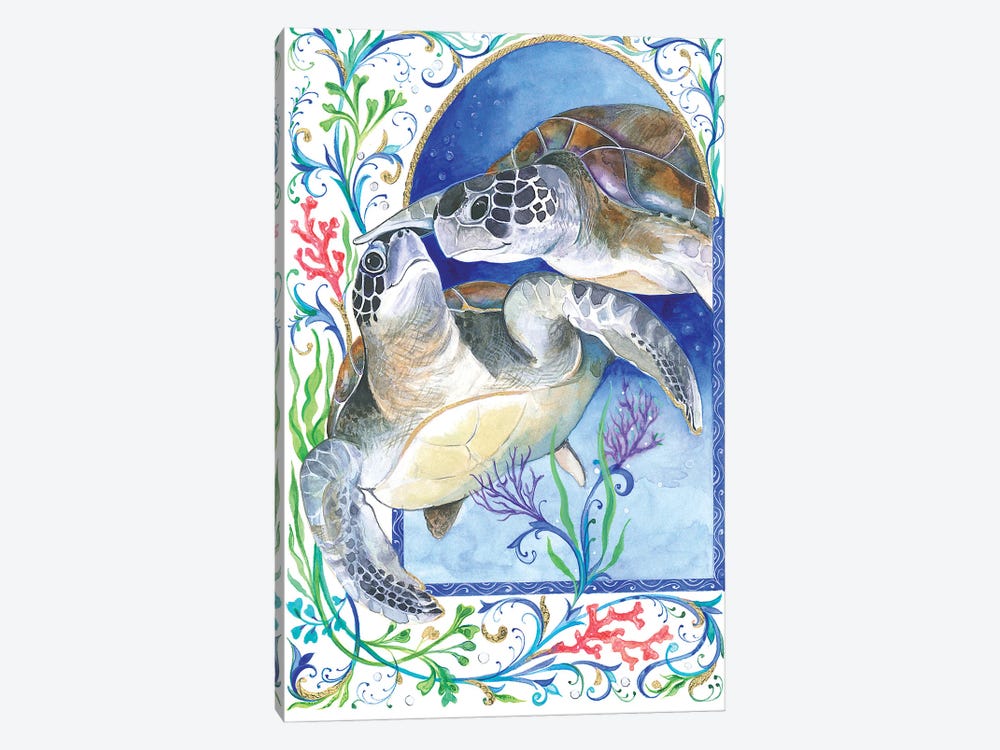 Florentine Sea Turtles by Isabelle Brent 1-piece Canvas Wall Art