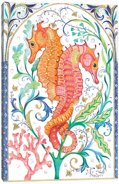 Florentine Seahorses Canvas Art Print - Seahorse Art