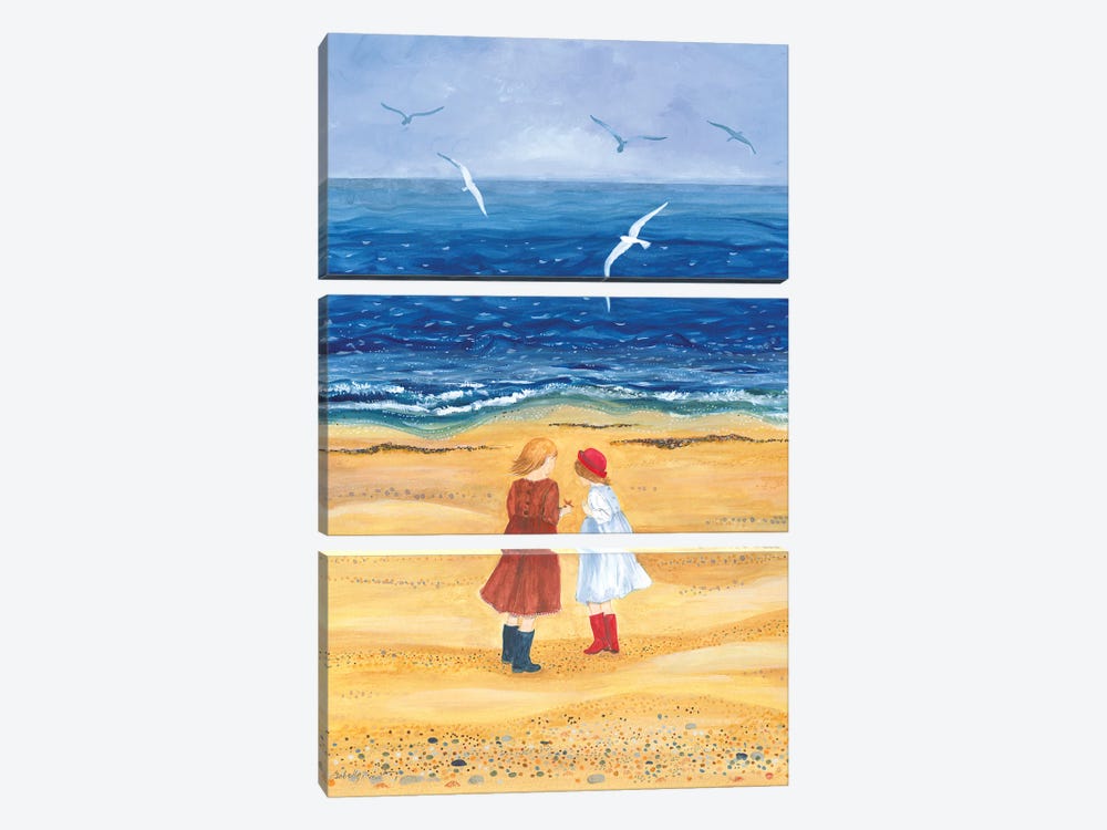 Friends On The Beach by Isabelle Brent 3-piece Canvas Art