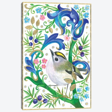 Goldcrest Bird Canvas Print #IBR37} by Isabelle Brent Canvas Print
