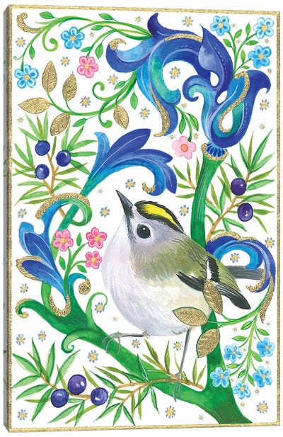 Goldcrest Bird Canvas Art Print - Isabelle Brent