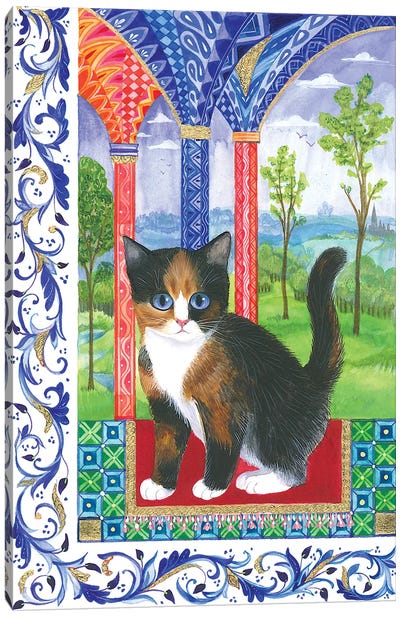 Little Florentine Kitten Canvas Art Print - Global Folk