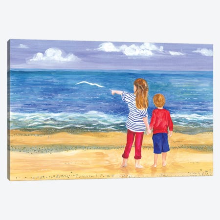 Look! The Wonderful Ocean Canvas Print #IBR42} by Isabelle Brent Canvas Art Print