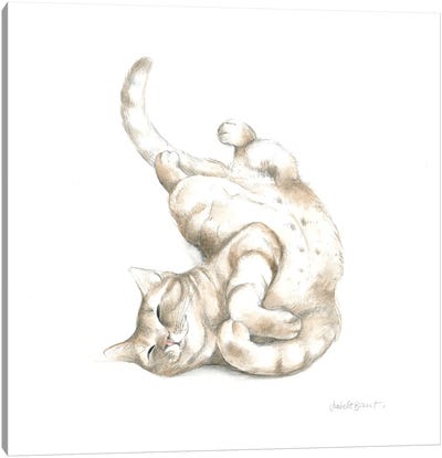 The Happy Cat Canvas Art Print - Isabelle Brent