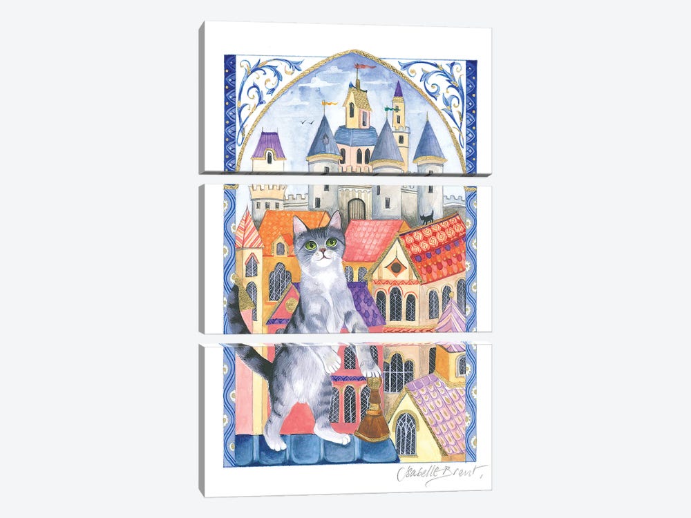 Town Cat by Isabelle Brent 3-piece Art Print