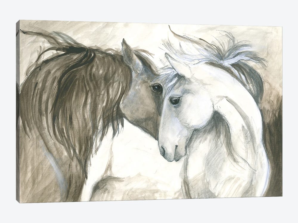 Two Wild Horses by Isabelle Brent 1-piece Canvas Artwork