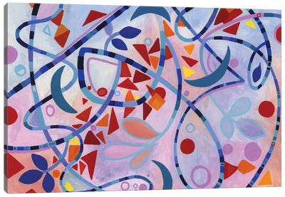 Aquarellart XIV Canvas Art Print - Purple Abstract Art