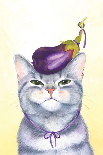 Gaston Aubergine Cat