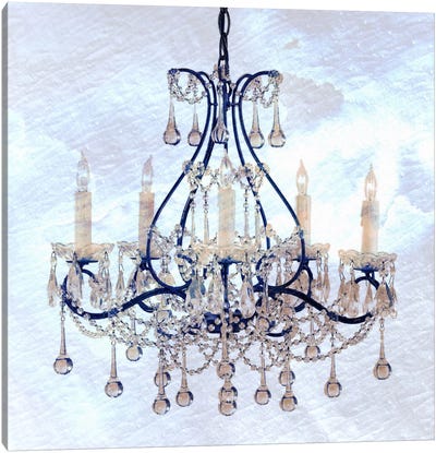 Frosted Chandelier Canvas Art Print - Glam Décor