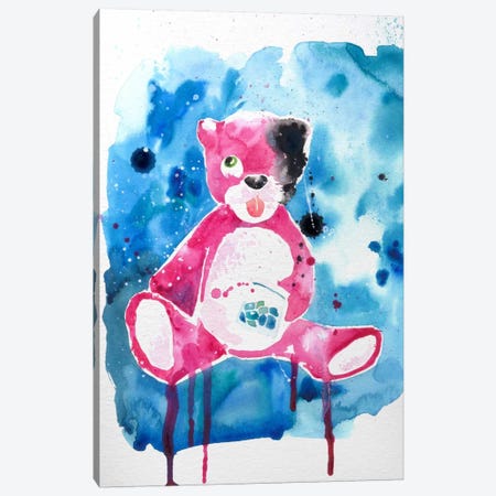 Druggy Bear Canvas Print #ICA1013} by 5by5collective Canvas Art