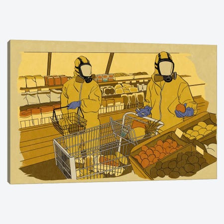 Grocery Shopping Canvas Print #ICA1014} by 5by5collective Art Print