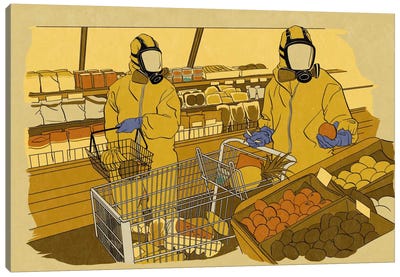 Grocery Shopping Canvas Art Print