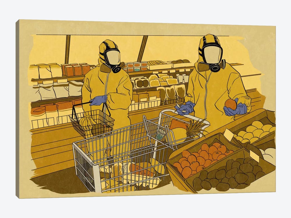 Grocery Shopping by 5by5collective 1-piece Canvas Art