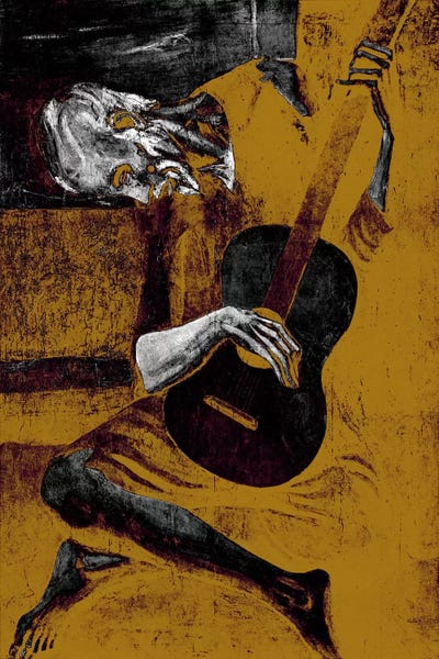 Guitars: Bronze Old Guitarist by 5by5collective