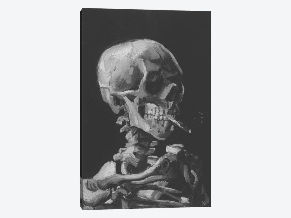 Sketch of Skull With Cigarette by 5by5collective 1-piece Art Print