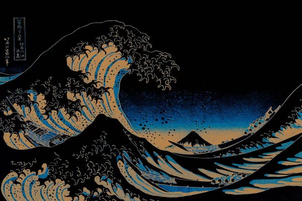 The Great Wave: Great Wave at Night by 5by5collective
