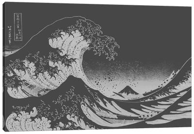 Sketch of Great Wave Canvas Art Print - Classics Through A Modern Lens