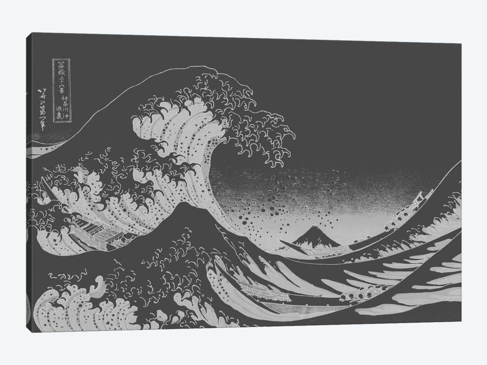 Sketch of Great Wave by 5by5collective 1-piece Canvas Print