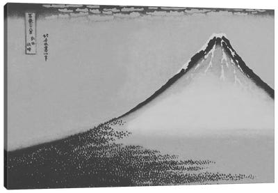 Sketch of Mount Fuji Canvas Art Print - Gray Art