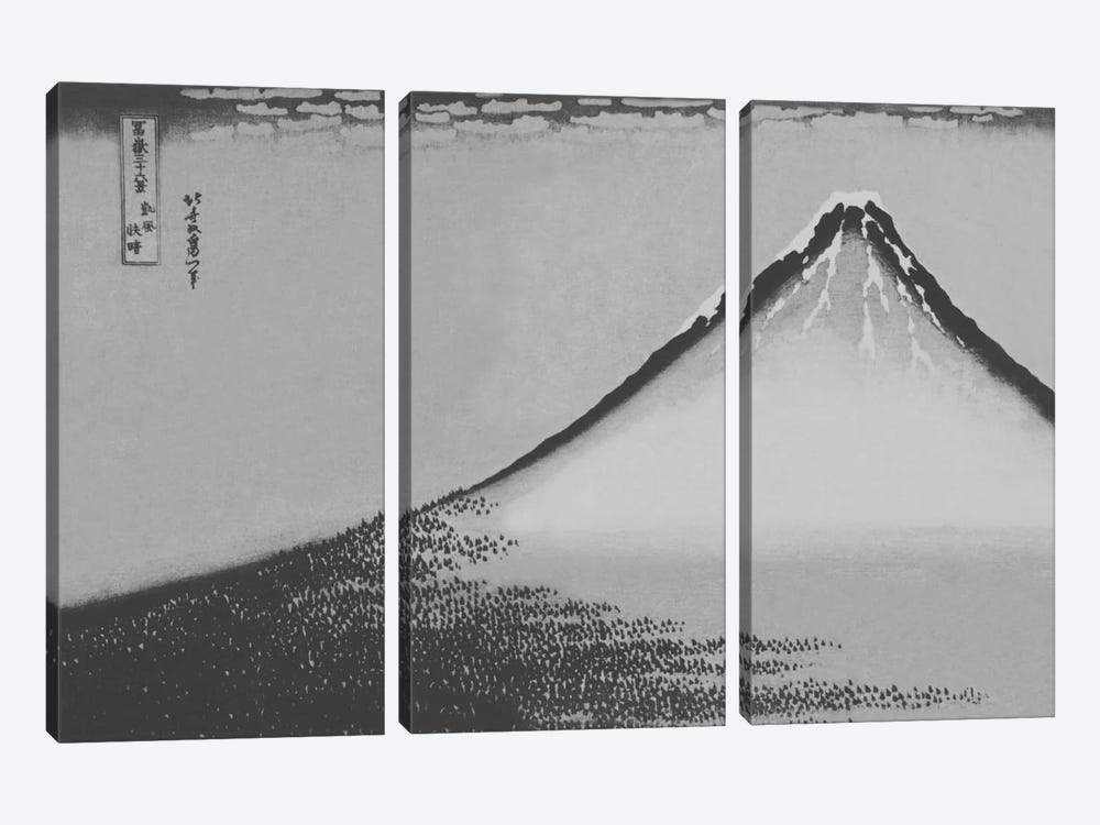 Sketch of Mount Fuji by 5by5collective 3-piece Canvas Art