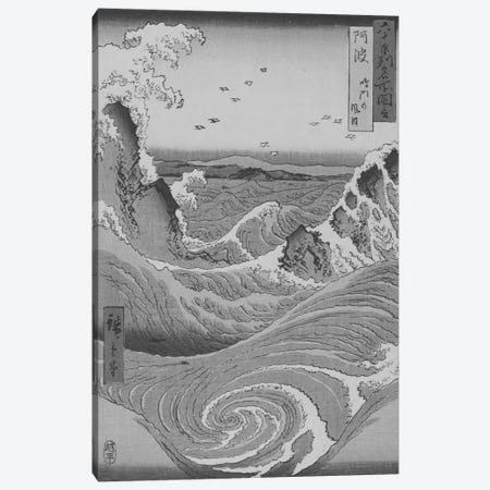 Sketch of Crashing Waves Canvas Print #ICA1036} by 5by5collective Art Print
