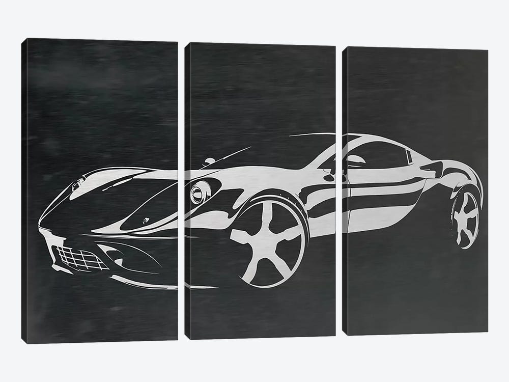 Cruising Brushed Aluminum by 5by5collective 3-piece Canvas Print