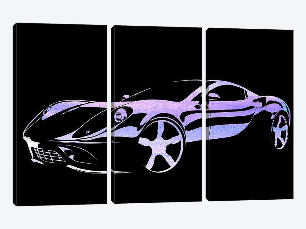 Cruising Purple by 5by5collective 3-piece Canvas Artwork