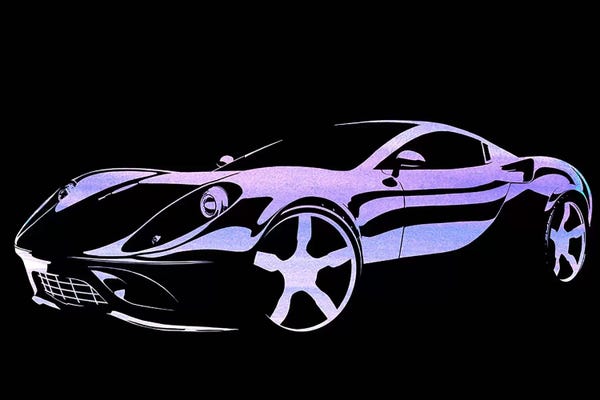 Kids Sports Art: Cruising Purple by 5by5collective