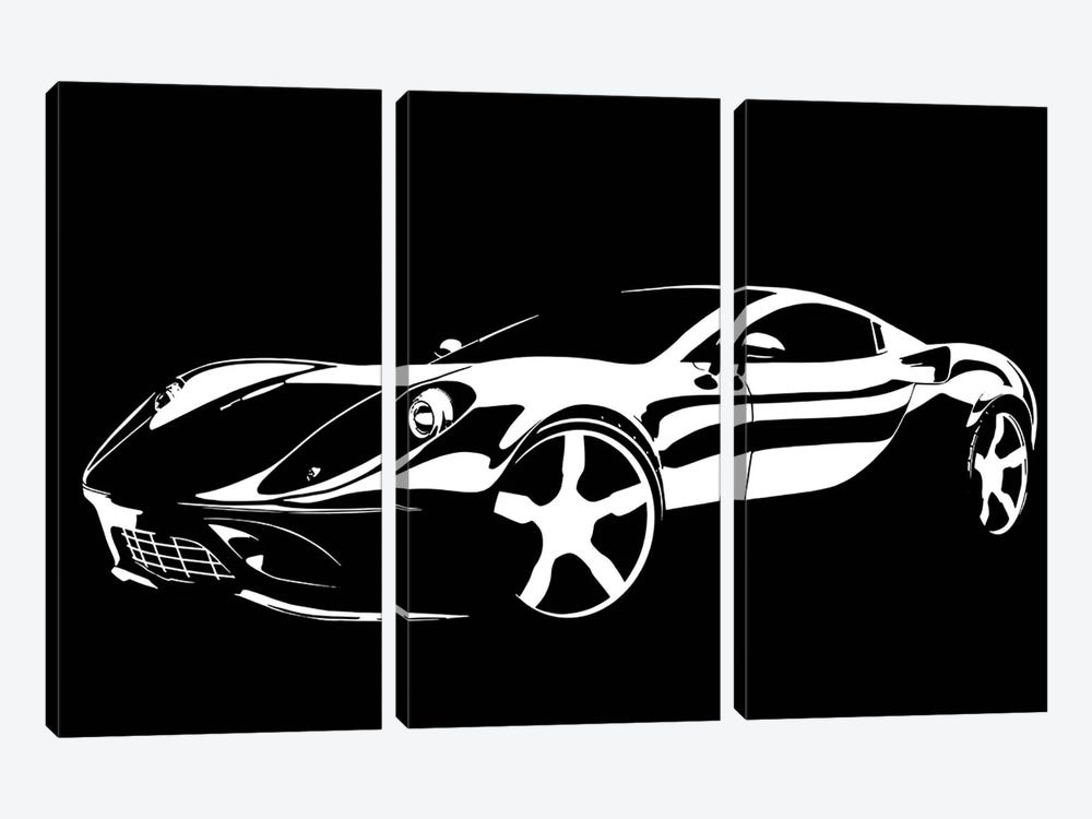 Cruising White by 5by5collective 3-piece Canvas Art Print