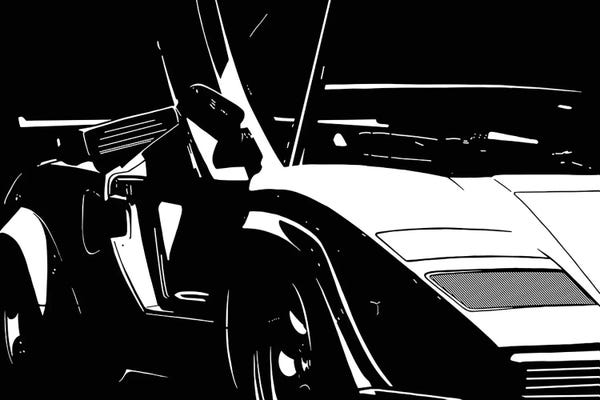 Auto Racing: Sleek and Retro White by 5by5collective