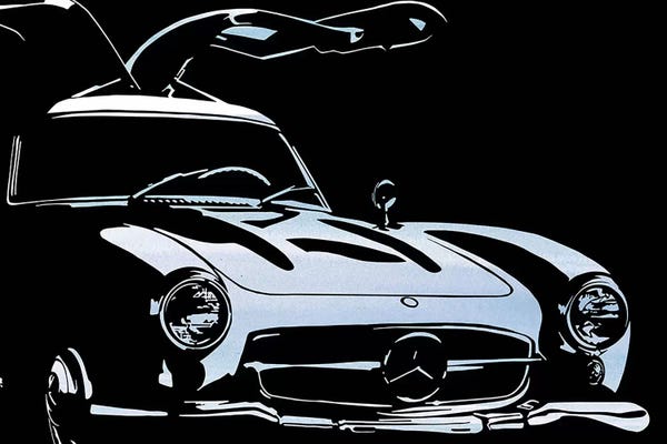 Mercedes-Benz: Vintage Wings Blue Tint by 5by5collective