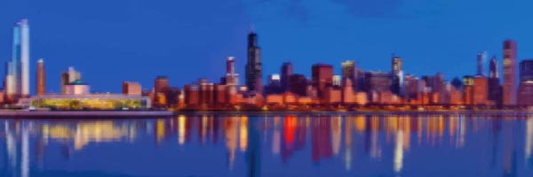 Cross Stitched Chicago Landscape