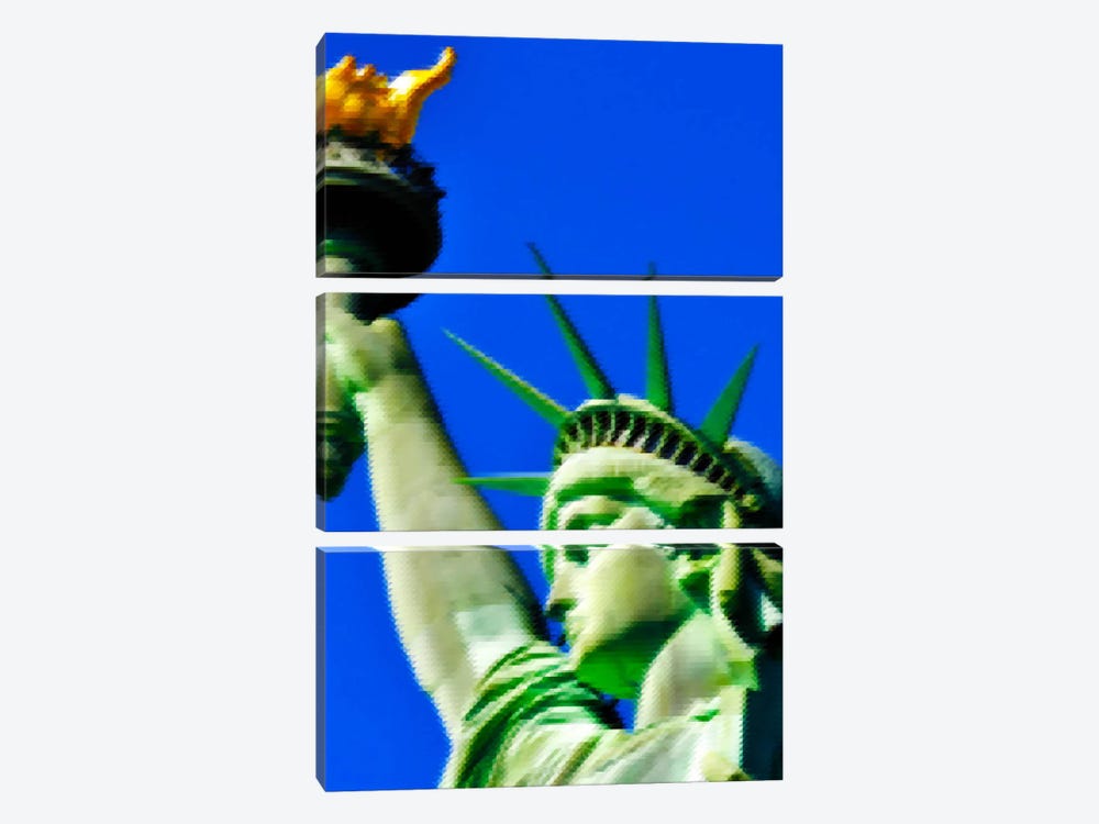 Cross Stitched Statue of Liberty by 5by5collective 3-piece Art Print