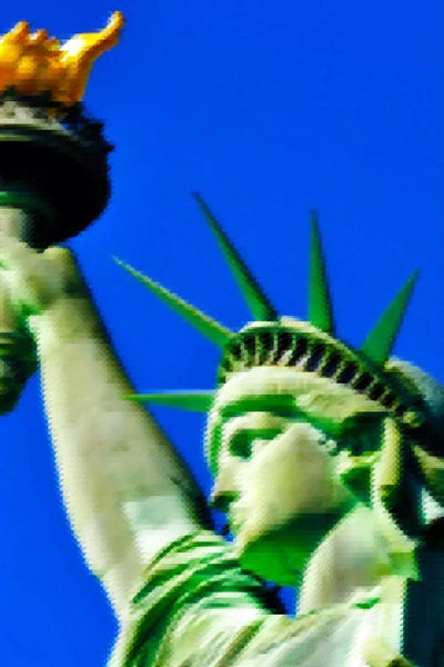 Statue Of Liberty: Cross Stitched Statue of Liberty by 5by5collective