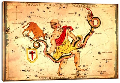 Ophiuchus1825 Canvas Art Print - Constellation Art
