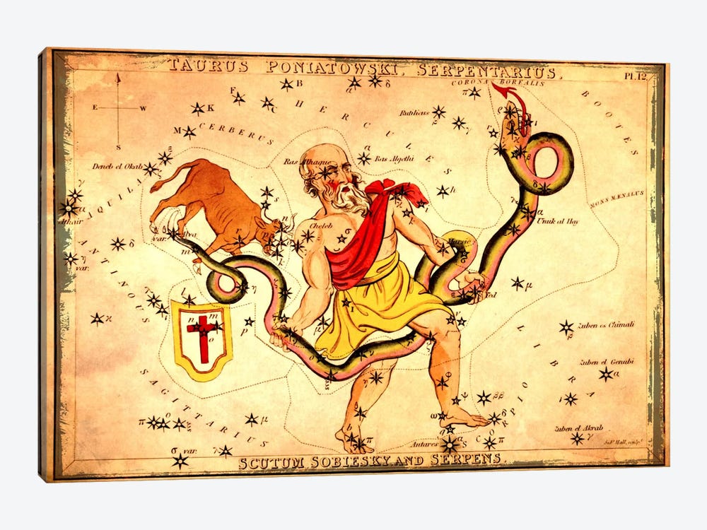 Ophiuchus1825 by Sidney Hall 1-piece Canvas Wall Art