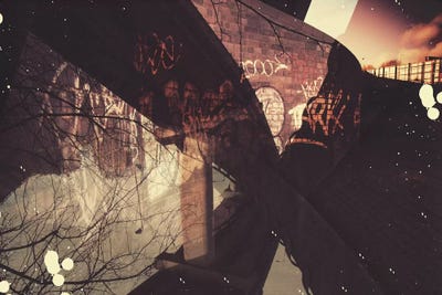 Graffiti Inversion by 5by5collective canvas print