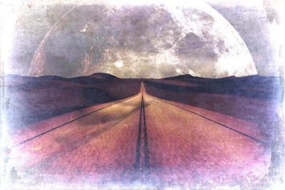 To the Moon, Lucy by 5by5collective canvas print