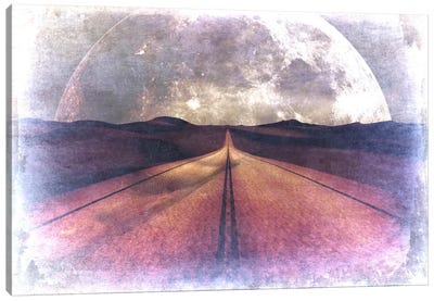 To the Moon, Lucy Canvas Art Print - Santiago Serna