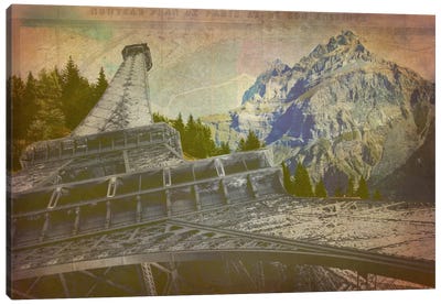 C'est La View Canvas Art Print - Retro Collage Collection