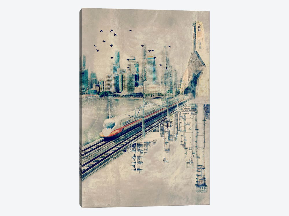 Rails in the Sky by 5by5collective 1-piece Canvas Wall Art