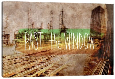 Past the Window Canvas Art Print - Railroad Art